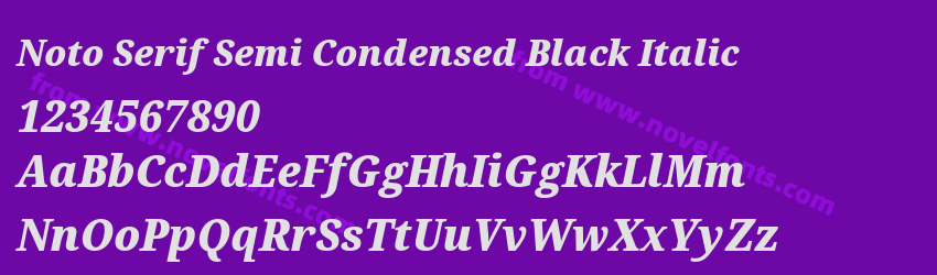 Noto Serif Semi Condensed Black ItalicPreview