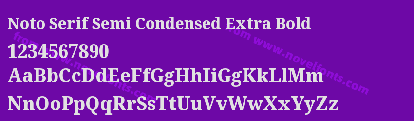 Noto Serif Semi Condensed Extra BoldPreview