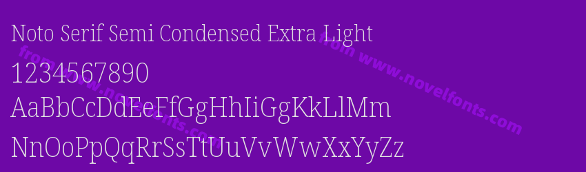 Noto Serif Semi Condensed Extra LightPreview