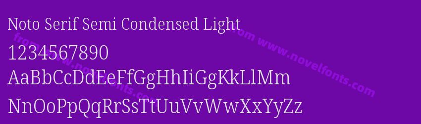 Noto Serif Semi Condensed LightPreview