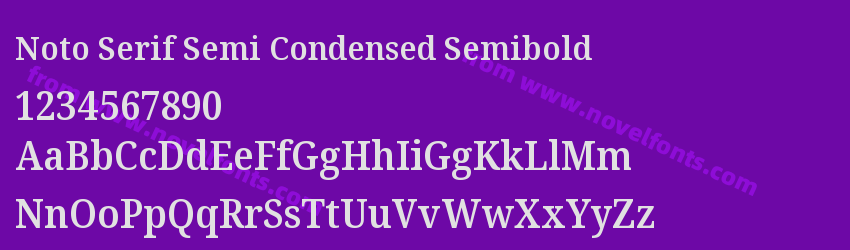 Noto Serif Semi Condensed SemiboldPreview