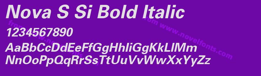 Nova SSi Bold ItalicPreview