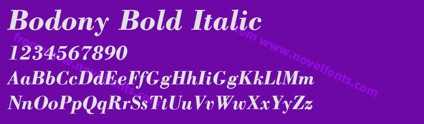 Bodony Bold ItalicPreview