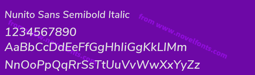 Nunito Sans SemiBold ItalicPreview