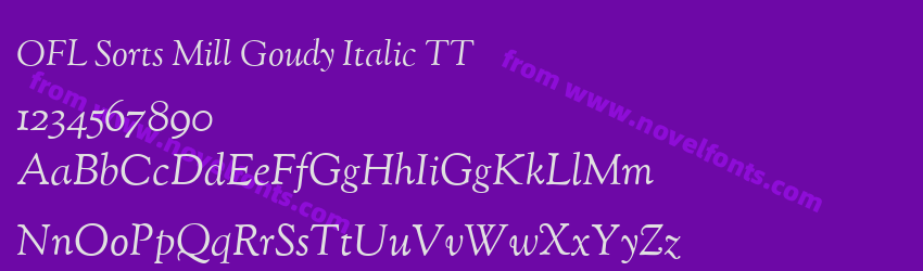 OFL Sorts Mill Goudy Italic TTPreview