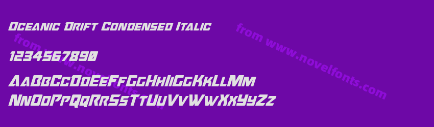 Oceanic Drift Condensed ItalicPreview