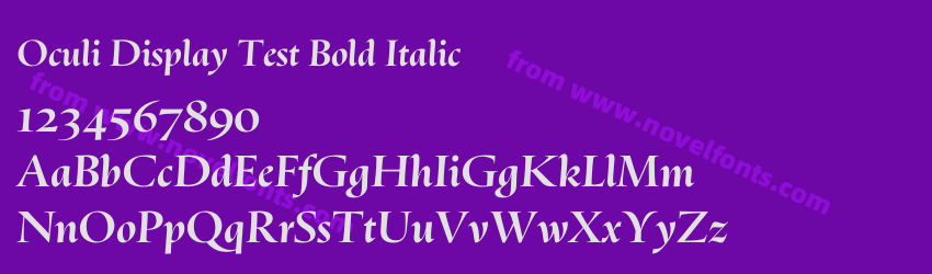 Oculi Display Test Bold ItalicPreview