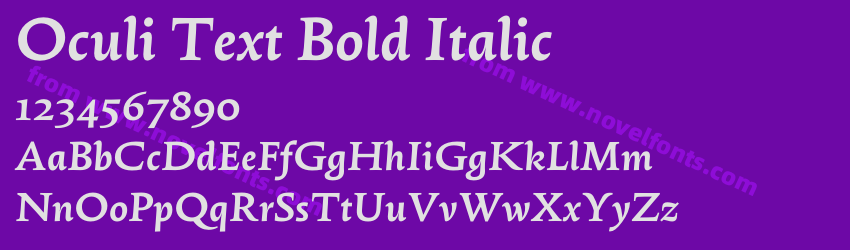 Oculi Text Bold ItalicPreview