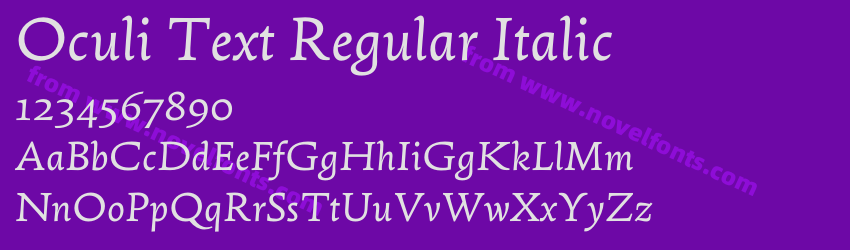 Oculi Text Regular ItalicPreview