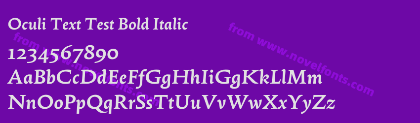 Oculi Text Test Bold ItalicPreview