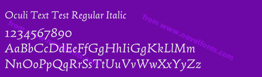 Oculi Text Test Regular ItalicPreview