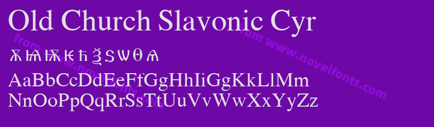 Old Church Slavonic CyrPreview