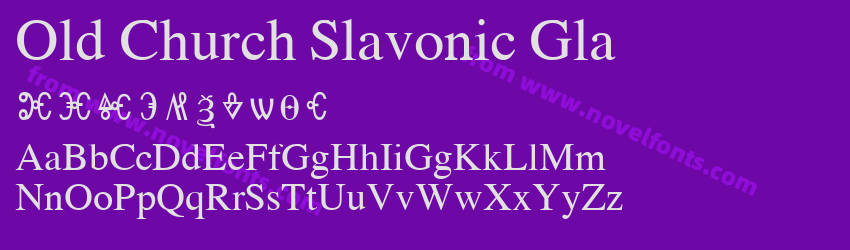 Old Church Slavonic GlaPreview