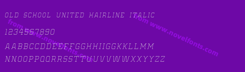 Old School United Hairline ItalicPreview