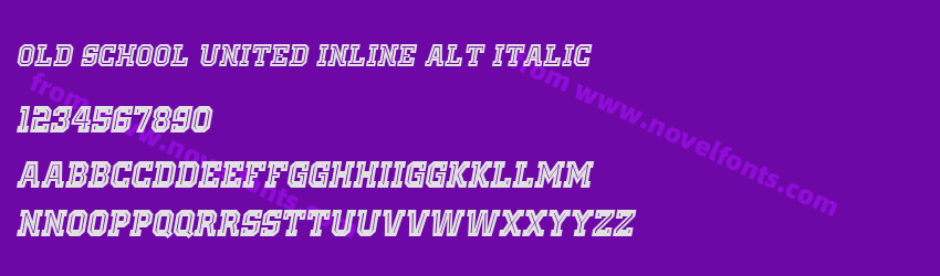 Old School United Inline Alt ItalicPreview