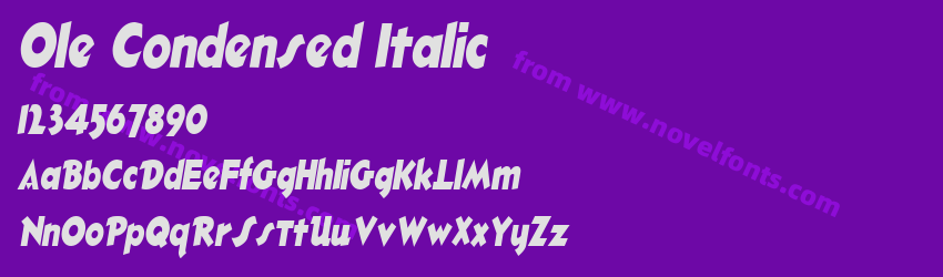 Ole Condensed ItalicPreview