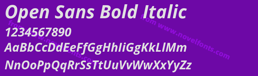 Open Sans Bold ItalicPreview