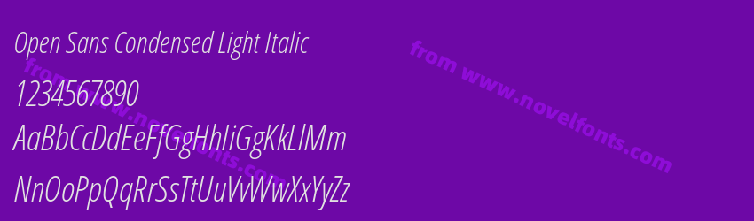 Open Sans Condensed Light ItalicPreview