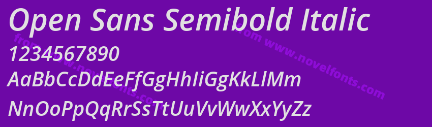 Open Sans Semibold ItalicPreview