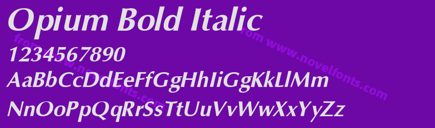 Opium Bold ItalicPreview