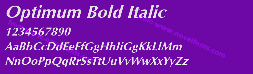 Optimum Bold ItalicPreview