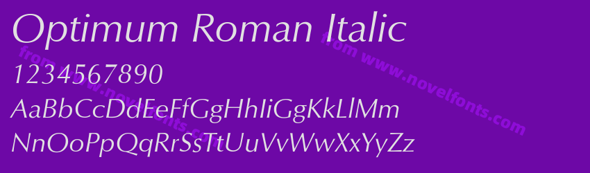 Optimum Roman ItalicPreview