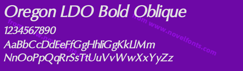 Oregon LDO Bold ObliquePreview