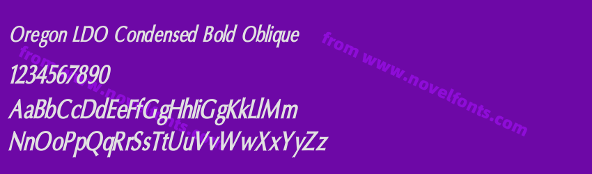 Oregon LDO Condensed Bold ObliquePreview