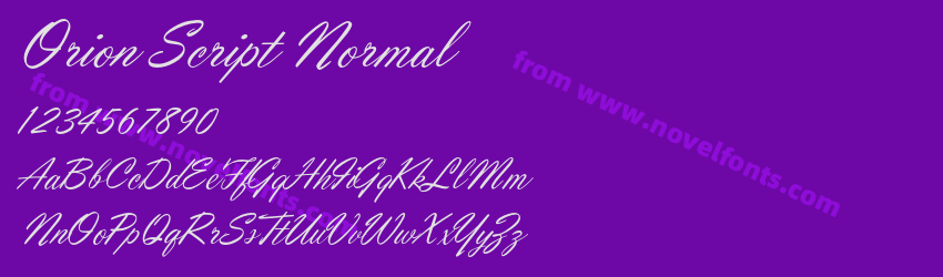 Orion Script NormalPreview
