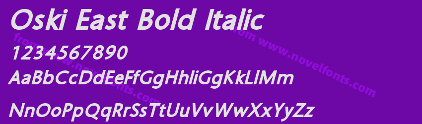 Oski East Bold ItalicPreview