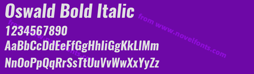 Oswald Bold ItalicPreview