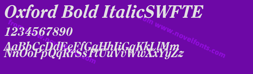 Oxford Bold ItalicSWFTEPreview