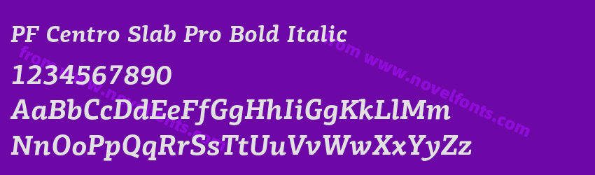 PF Centro Slab Pro Bold ItalicPreview