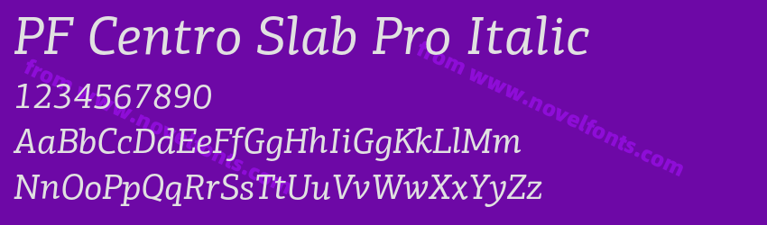 PF Centro Slab Pro ItalicPreview