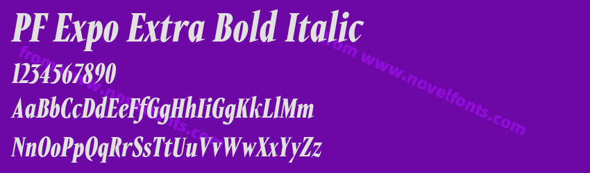 PF Expo Extra Bold ItalicPreview