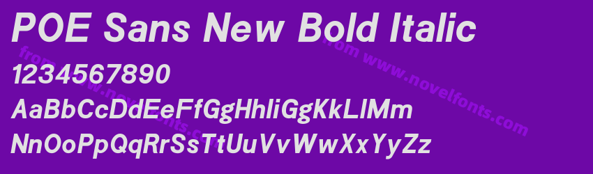 POE Sans New Bold ItalicPreview