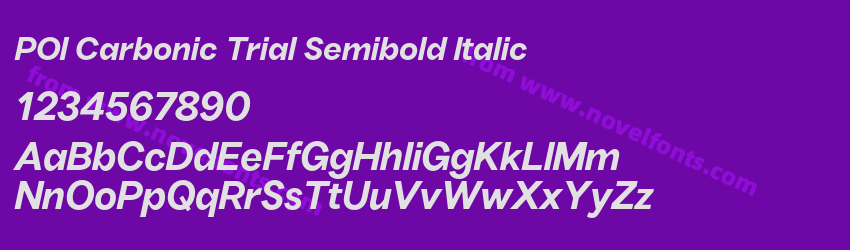 POI Carbonic Trial Semibold ItalicPreview