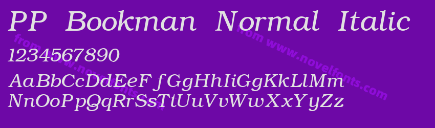 PP Bookman Normal ItalicPreview