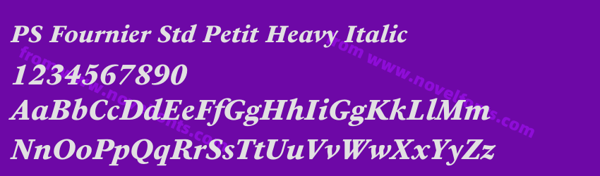 PS Fournier Std Petit Heavy ItalicPreview