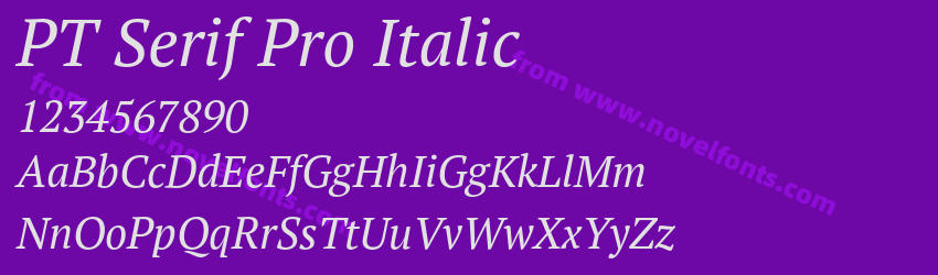 PT Serif Pro ItalicPreview