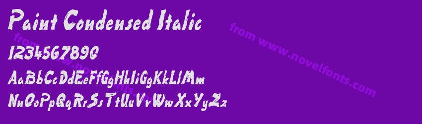 Paint Condensed ItalicPreview