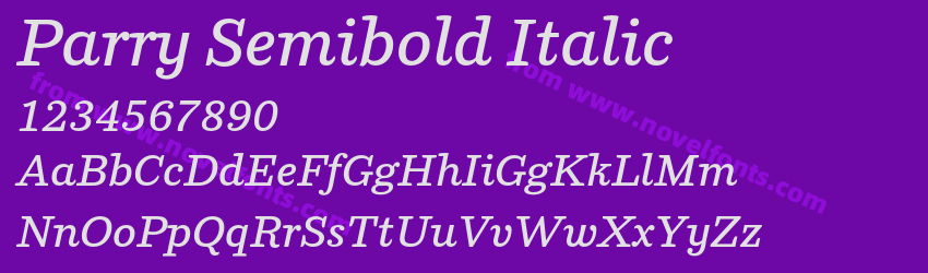 Parry Semibold ItalicPreview