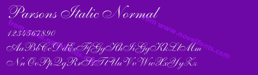 Parsons Italic NormalPreview