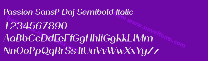 Passion SansP Daj Semibold ItalicPreview