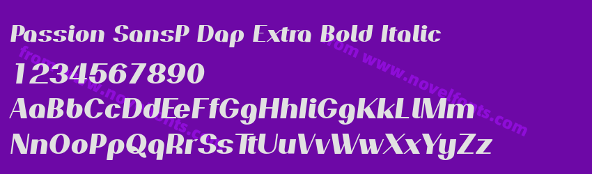 Passion SansP Dap Extra Bold ItalicPreview