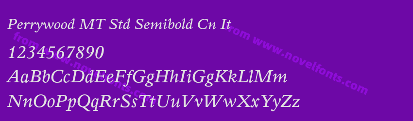 Perrywood MT Std Semibold Cn ItPreview