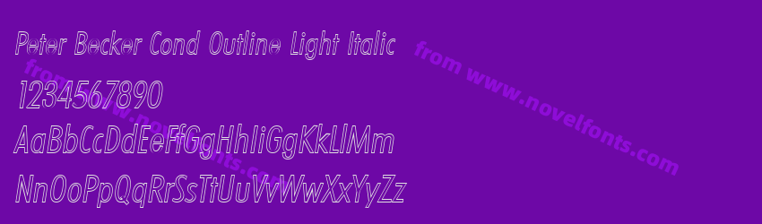 Peter Becker Cond Outline Light ItalicPreview