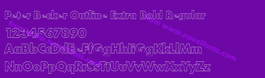 Peter Becker Outline Extra Bold RegularPreview