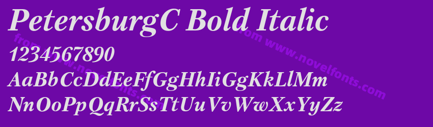 PetersburgC Bold ItalicPreview