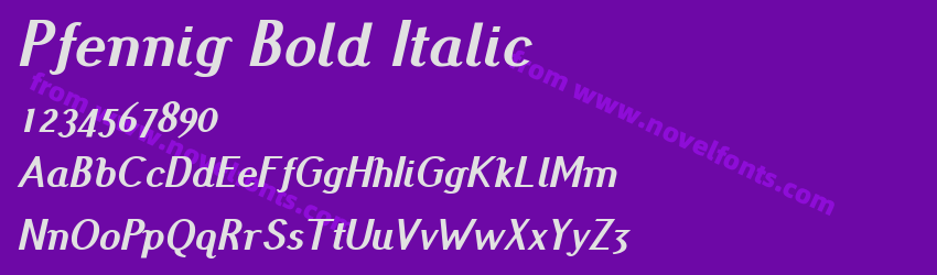 Pfennig Bold ItalicPreview